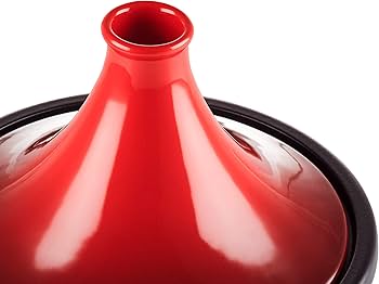 【美品】LE CREUSET　タジン鍋　チェリーレッド　27cm Amazon｜ルクルーゼ タジン27cm チェリーレッド 25138-27-06｜タジン